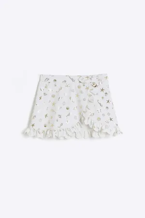 River Island Mini Girls Shell Wrap Swim Skirt