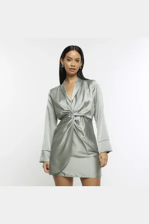 River Island Womens Front Knot Bodycon Mini Dress