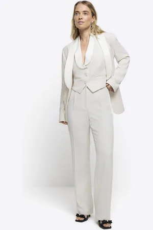 River Island Womens Crop Tux Waistcoat