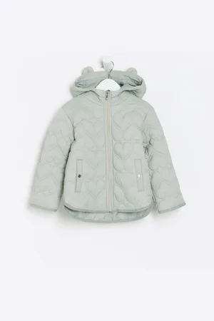 River Island Mini Girls Heart Quilted Jacket