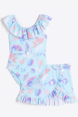 River Island Mini Girls Mermaid Swimsuit Set