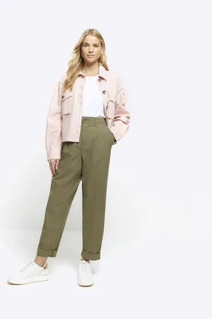 River Island Womens High Waisted Tapered Trousers