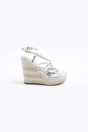 River Island Womens Strappy Wedge Espadrille Sandals