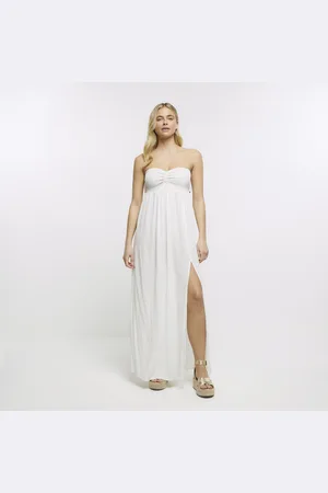 River Island Womens Beach Bandeau Split Maxi Dress
