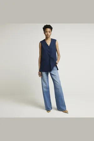 River Island Womens Oversized Longline Waistcoat