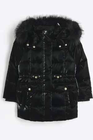 River Island Girls Padded High Shine Coat