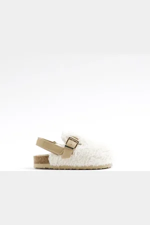 River Island Mini Girls Borg Buckle Clogs