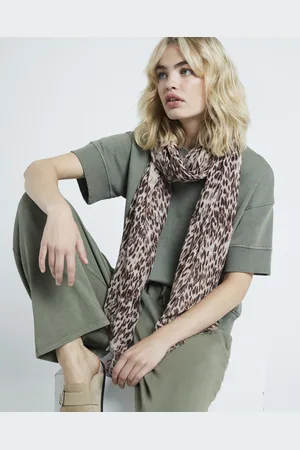River Island Womens Leopard Print Lightweight Scarf