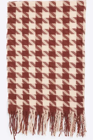 River Island Womens Dogtooth Check Scarf