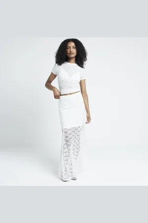 River Island Womens Lace Maxi Skirt
