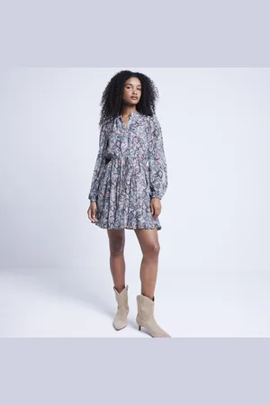 River Island Womens Paisley Print Smock Mini Dress