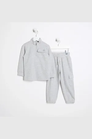 River Island Mini Boys Utility Funnel Sweatshirt Set