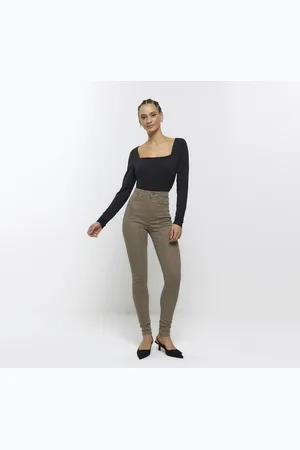 kind society River Island Womens High Waisted Skinny Jeans