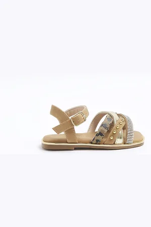 River Island Mini Girls Leopard Print Strap Sandals