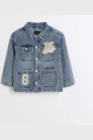 River Island Badged Denim Jacket