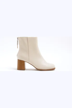 River Island Womens Wide Fit Block Heeled Ankle Boots