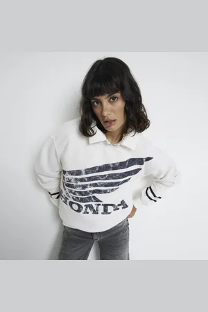 River Island Womens Washed Honda Graphic Sweatshirt