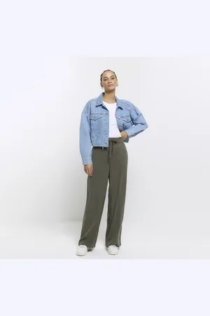 River Island Womens Wide Leg Lyocell Trousers