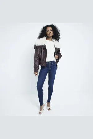 River Island Womens Mid Rise Molly Sculpted Jeans