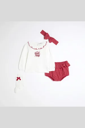 River Island Baby Girls Christmas Bloomer Set