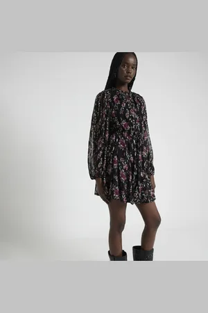River Island Womens Floral Smock Mini Dress