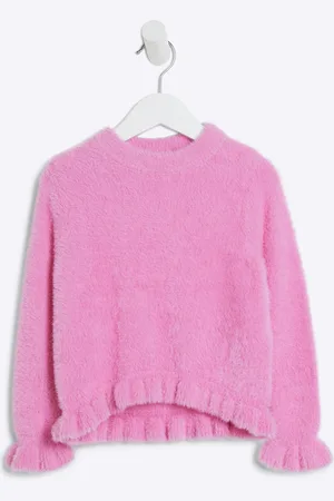 River Island Mini Girls Fluff Knit Jumper