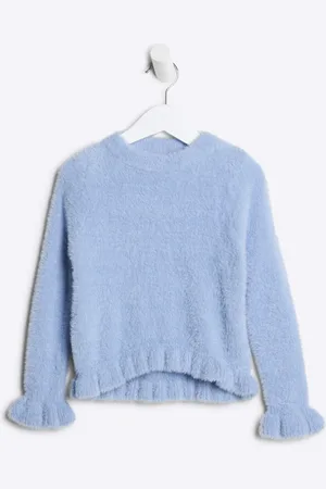 River Island Mini Girls Fluff Knit Jumper