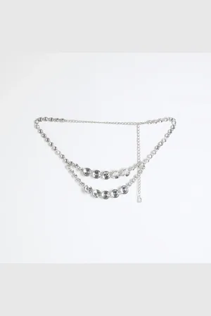 River Island Womens Gem Stone Chain Belt