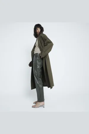 River Island Womens Straight Faux Leather Croc Trousers