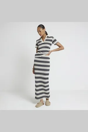 River Island Womens Crochet Stripe Maxi Skirt