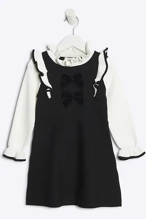 River Island Mini Girls Knit Bow Dress