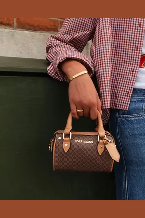 River Island Womens Monogram Bowler Mini Cross Body Bag