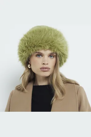 River Island Womens Faux Fur Bucket Hat