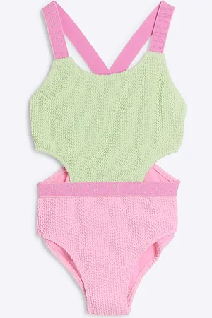 River Island Girls Elastic Colour Block Swimsuit
