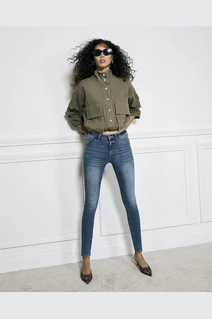 River Island Womens Mid Rise Molly Bum Sculpt Skinny Jeans