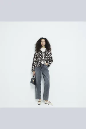 River Island Womens Leopard Print Quilted Tie Front Jacket