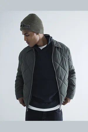 River Island Mens Quilted Zip Through Jacket