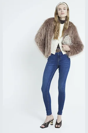 River Island Womens Denim High Waisted Super Skinny Jeans