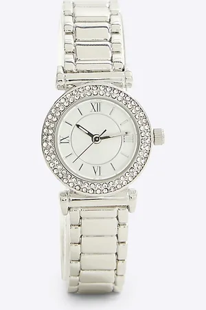 River Island Womens Slim Bar Pave Watch