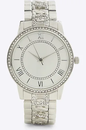 River Island Womens Pave Chain Link Watch