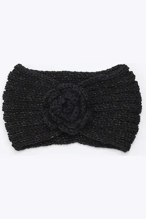 River Island Knitted Sparkle Flower Headband