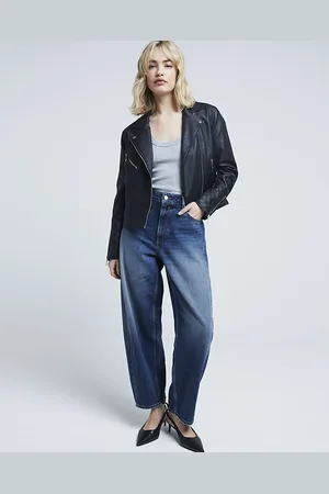 River Island Womens Faux Leather Zip Biker Jacket