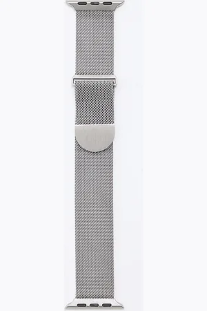 River Island Mens Mesh Rhodium Apple Watch Strap