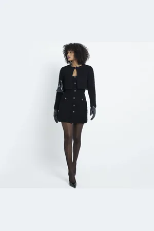River Island Womens Boucle Bandeau Mini Dress