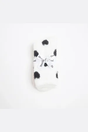 River Island Womens & Pink Heart 2 Pack Fluffy Socks Set