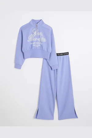 River Island Girls Half Zip Sweatshirt Set