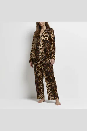 River Island Womens Leopard Print Maternity Pyjama Trousers