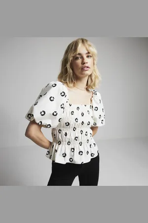 River Island Womens Floral Shirred Top