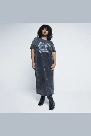 River Island Womens Short Sleeve Eagle Print Midi Dress