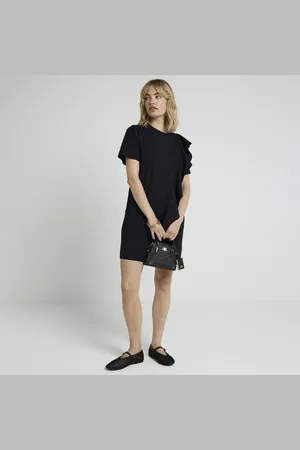 River Island Womens Frill T-Shirt Mini Dress